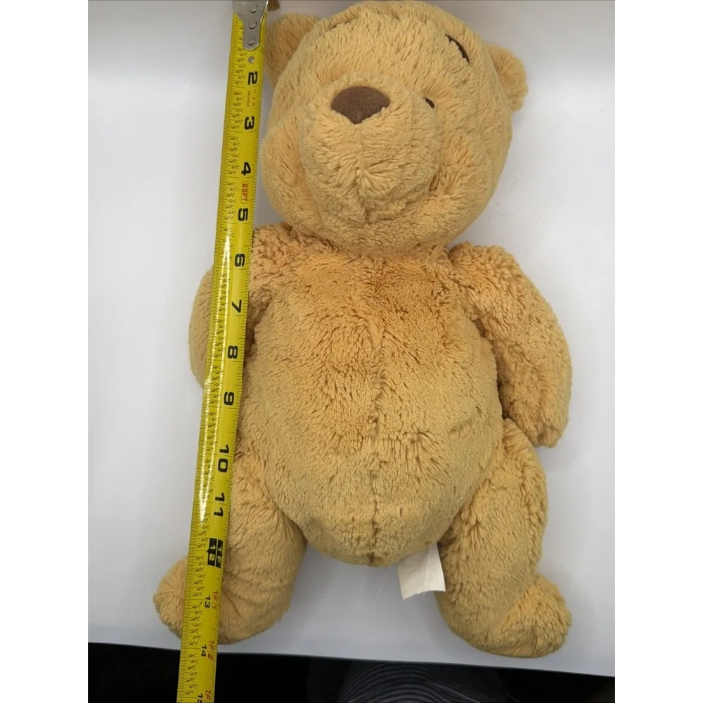 Disney Winnie The Pooh Plush Rattle Bear Weighted Heavy Soft‎ Stuffed Toy 13inch